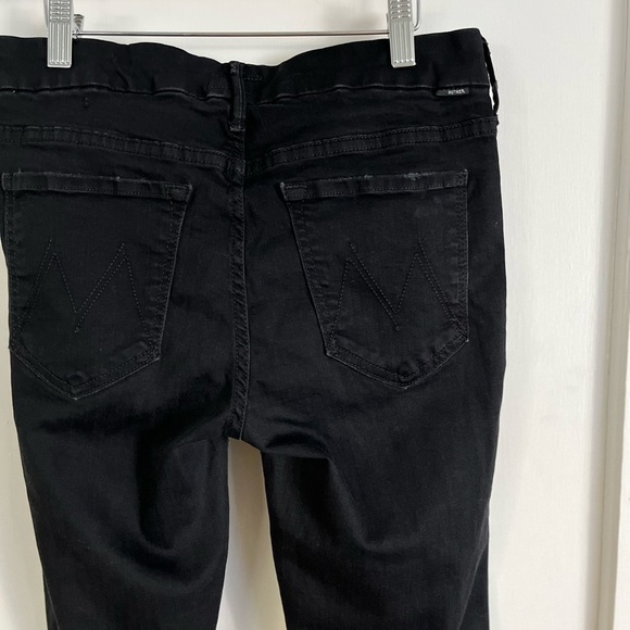 MOTHER Jeans The Looker Ankle Fray Style Guilty as Sin Wash Black Waist Size 28 - Picture 6 of 13